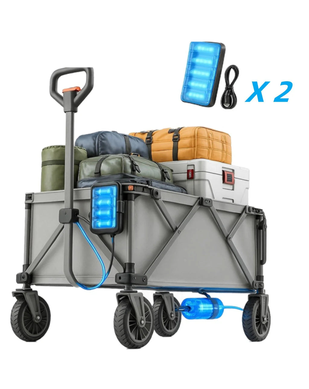 Portable Foldable Electric Utility Cart – Easy Heavy Load Management