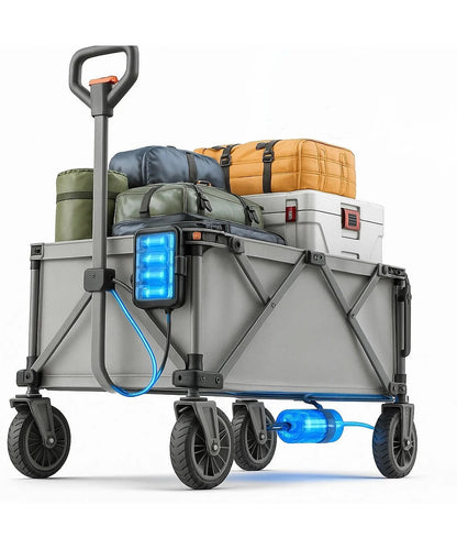 Portable Foldable Electric Utility Cart – Easy Heavy Load Management