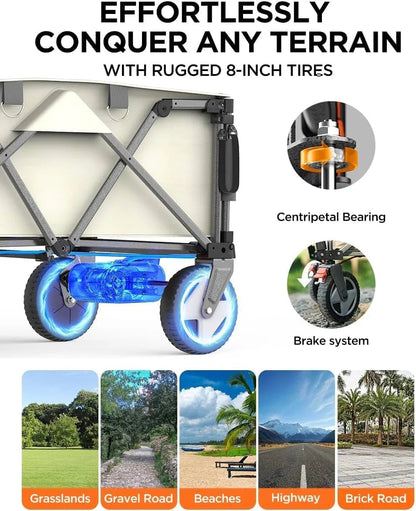 Portable Foldable Electric Utility Cart – Easy Heavy Load Management