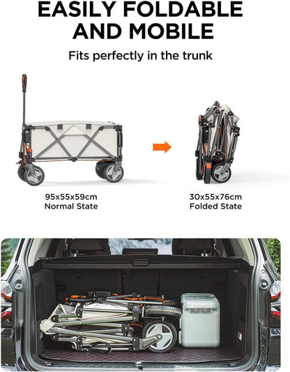 Portable Foldable Electric Utility Cart – Easy Heavy Load Management