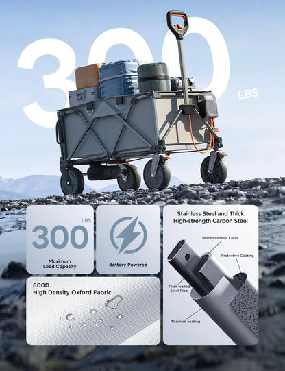 Portable Foldable Electric Utility Cart – Easy Heavy Load Management