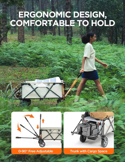 Portable Foldable Electric Utility Cart – Easy Heavy Load Management