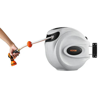 Intelligent Retractable Hose Reel, 180° Swivel Wall Mount